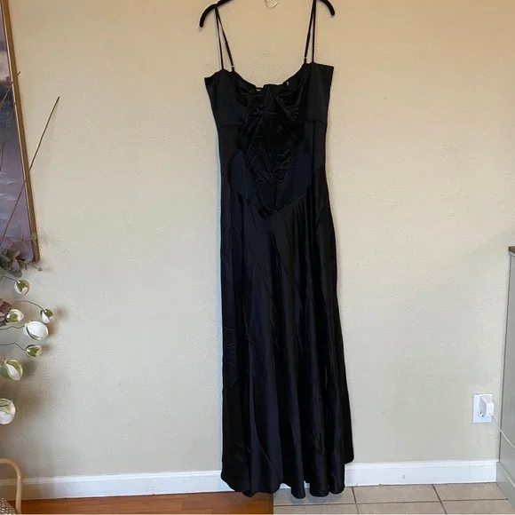anabella black lace up maxi dress Anabella Black Lace Up Maxi Dress